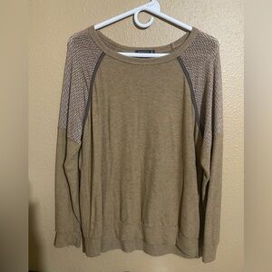Womens Brown Long Sleeve Top. Size small